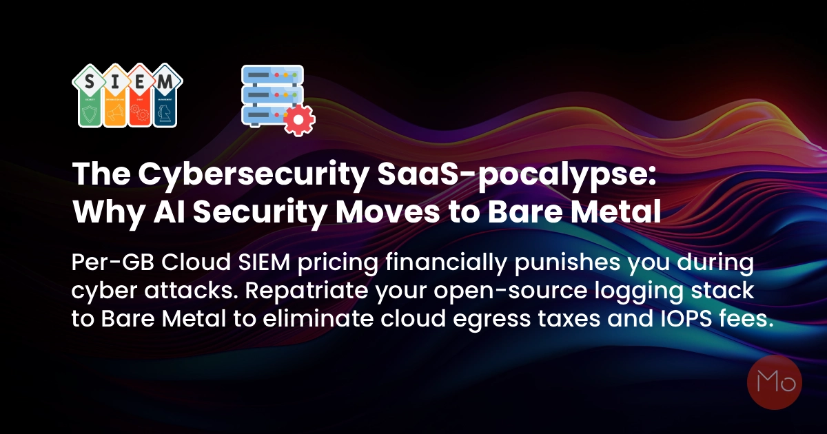 Cybersecurity SaaS-pocalypse: AI SIEM on Bare Metal
