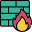 Firewall shield icon