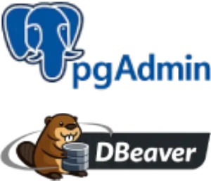 pgAdmin and DBeaver logo