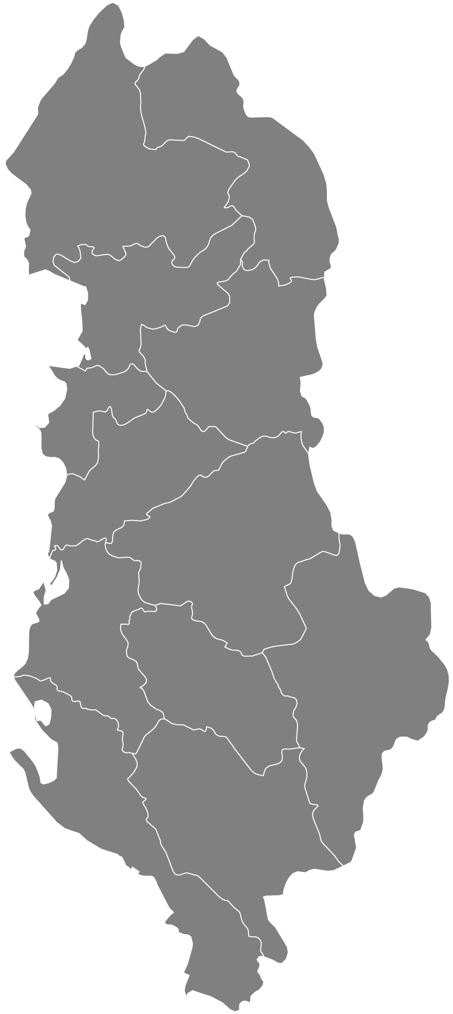 map of albania