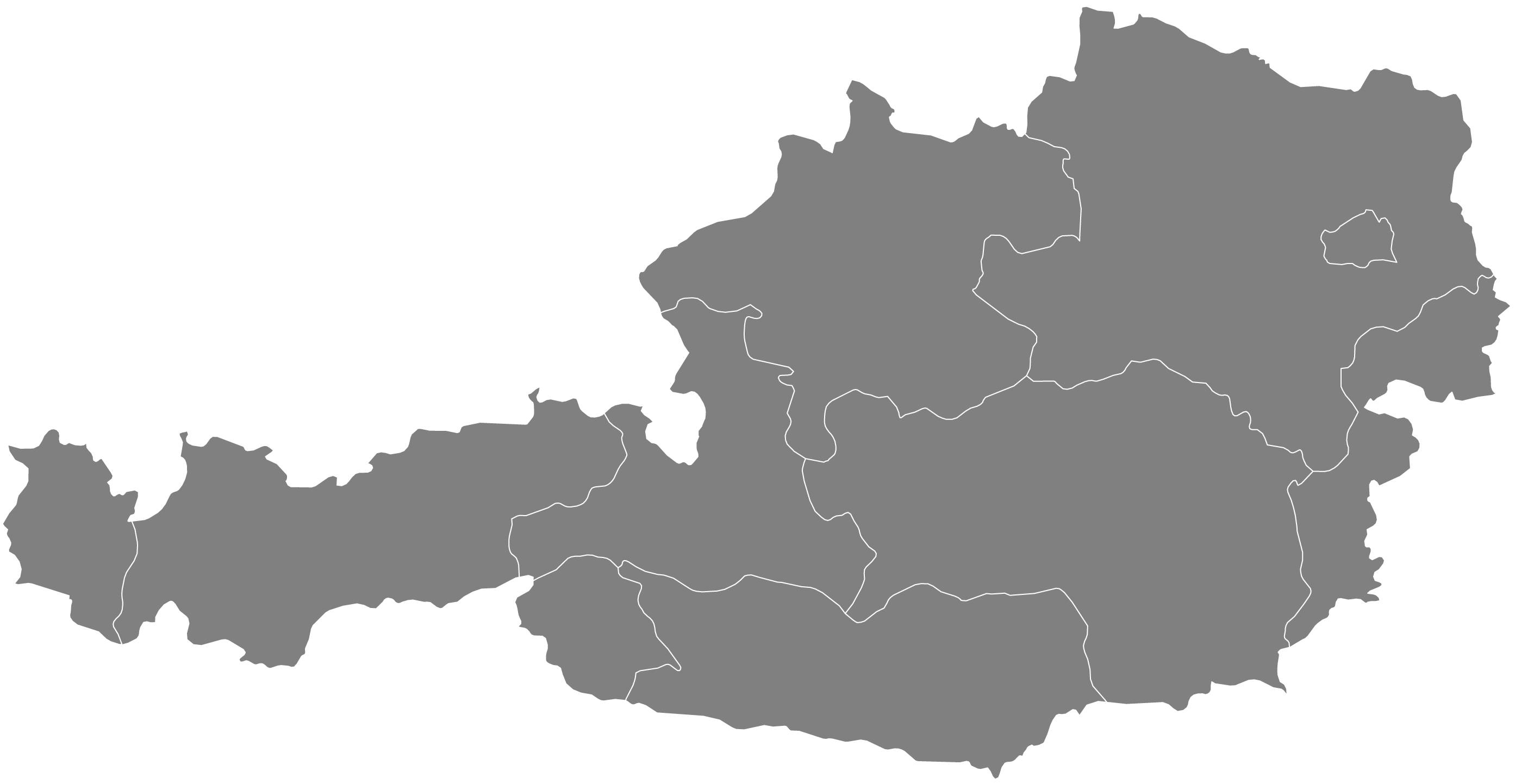 map of austria