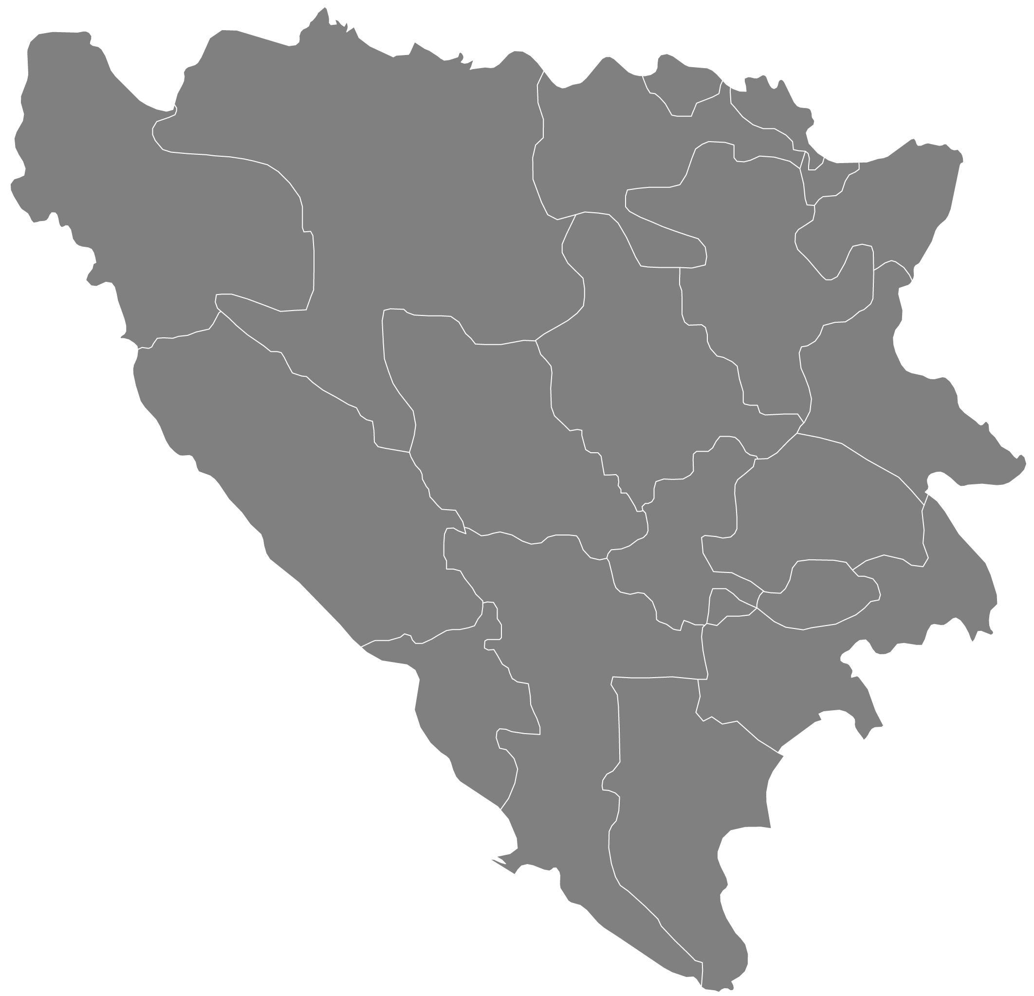 map of bosnia-and-herzegovina