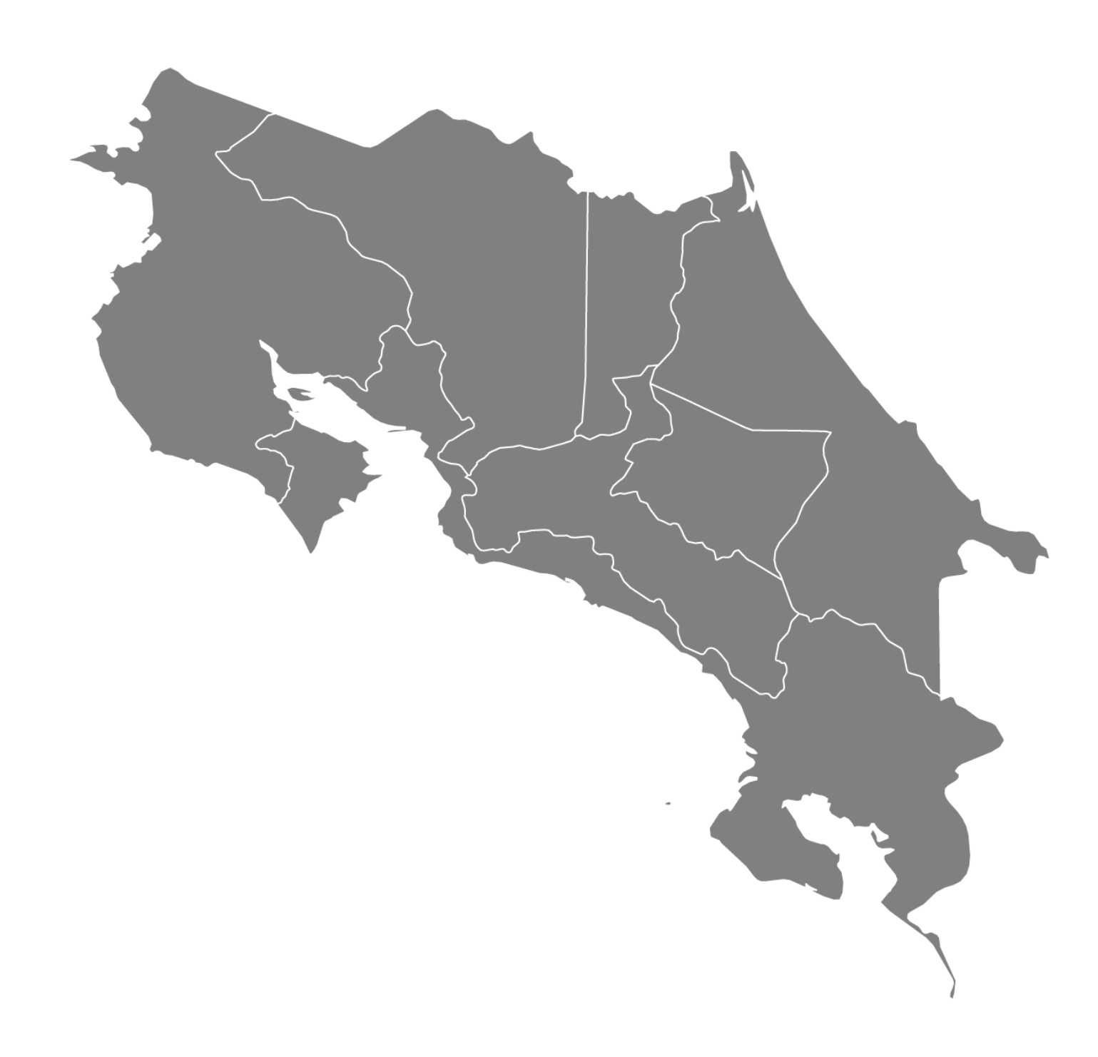 map of costa rica