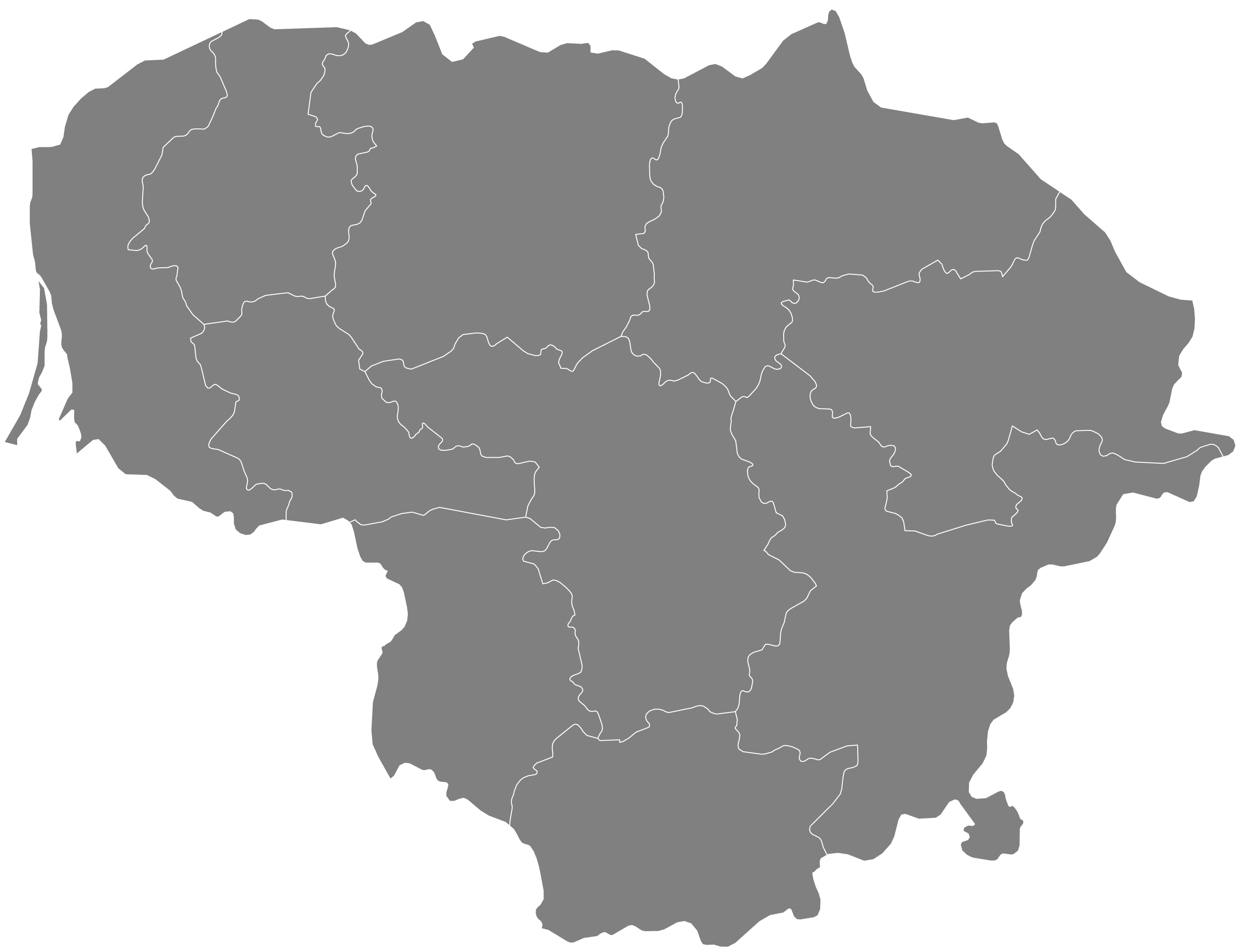 map of lithuania