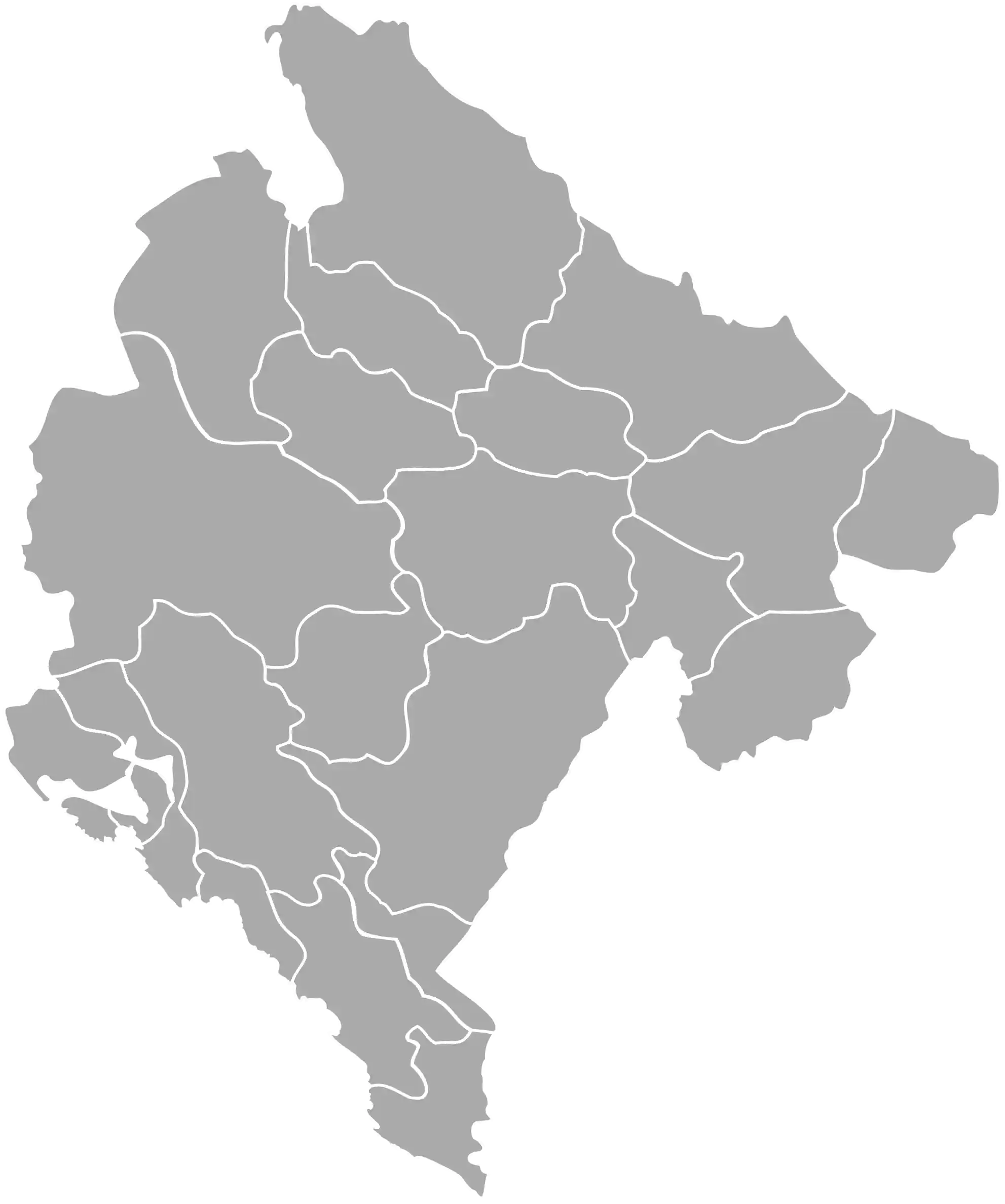 map of montenegro