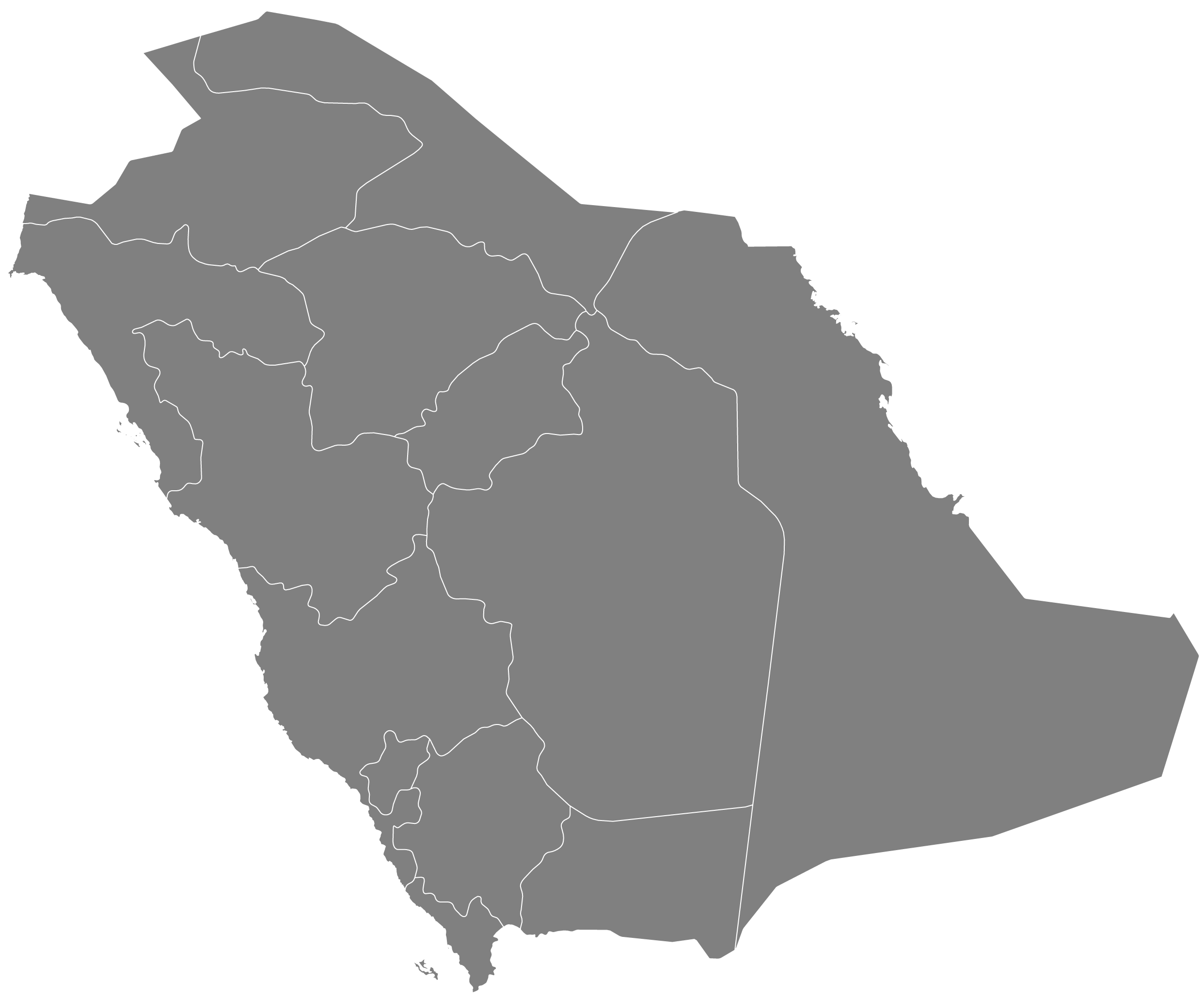 map of saudi arabia