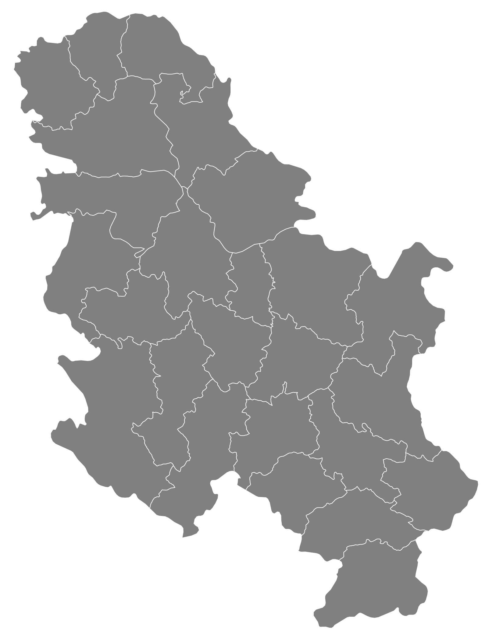 map of serbia