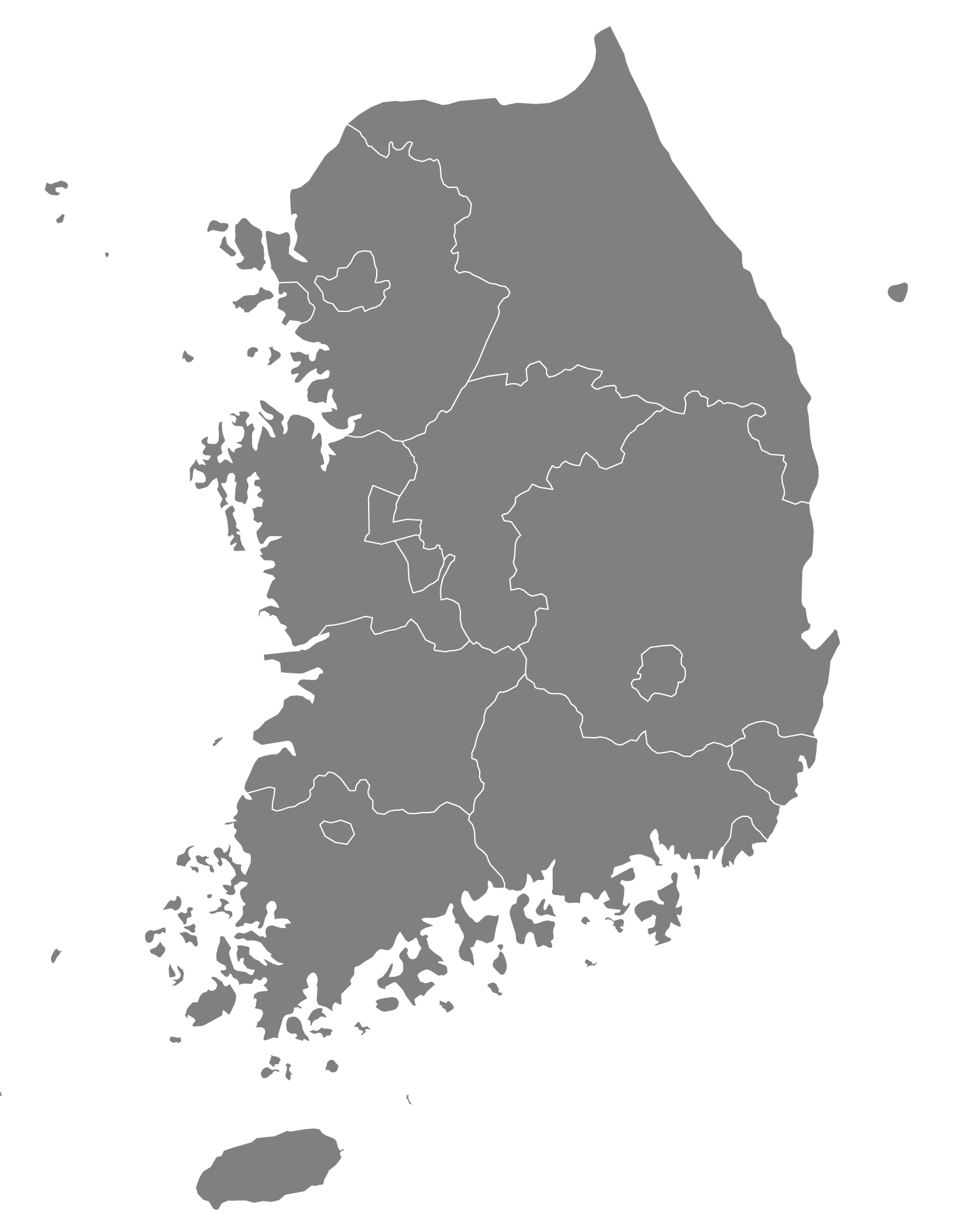 map of South Korea