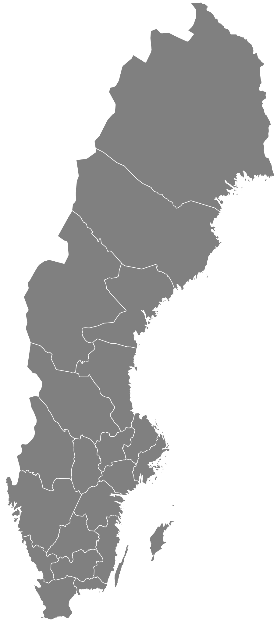 map of sweden