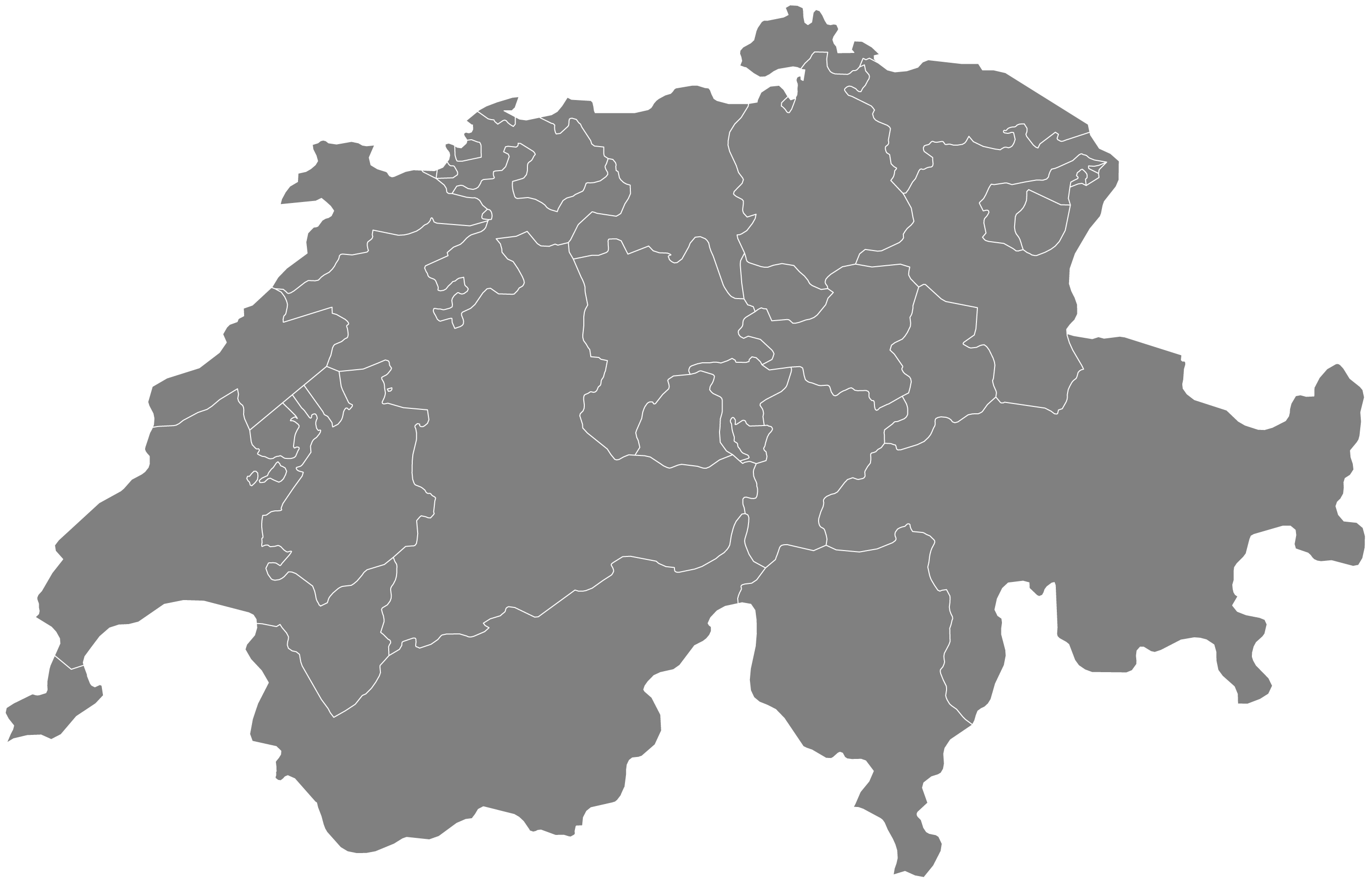 map of switzerland