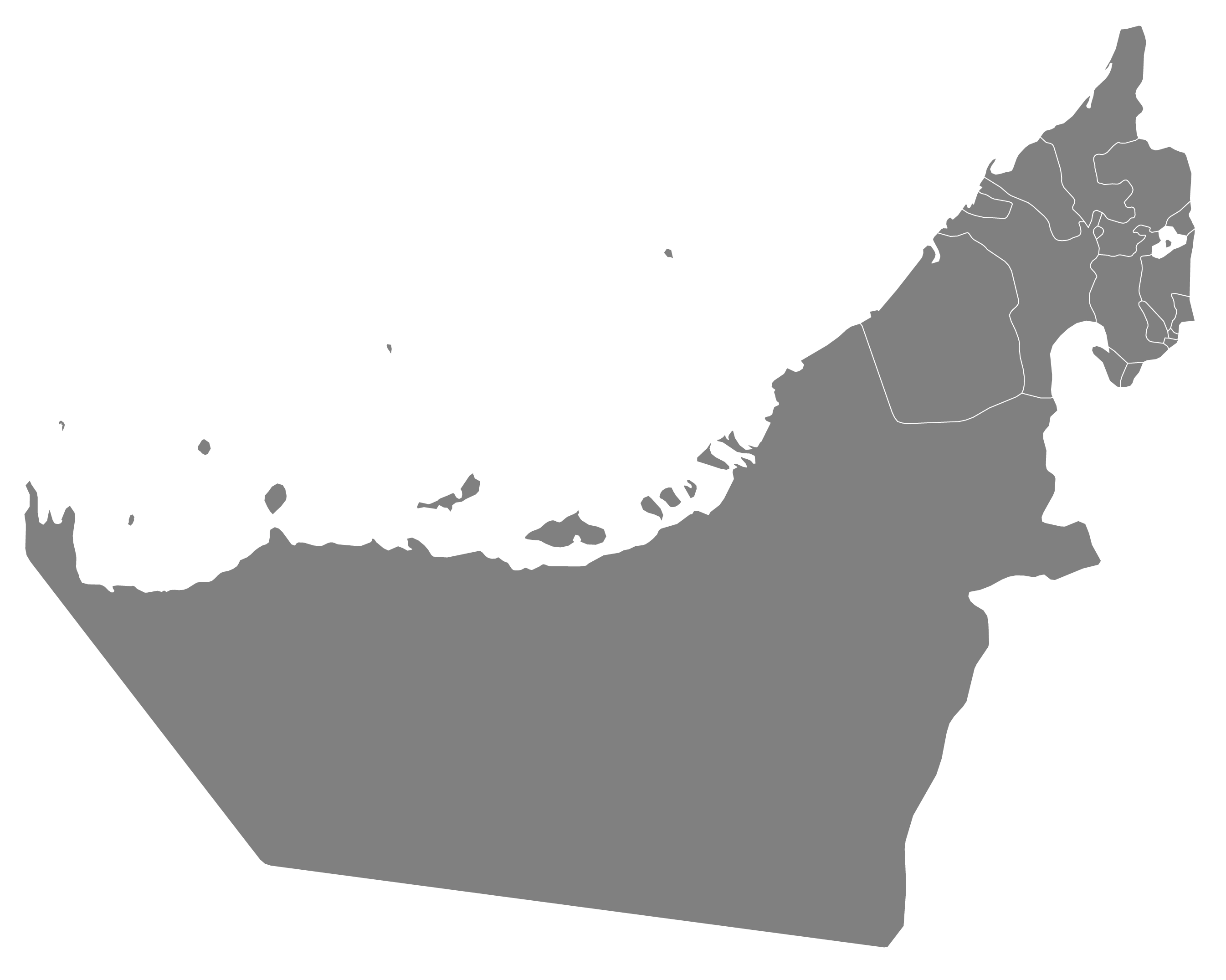 map of united arab emirates
