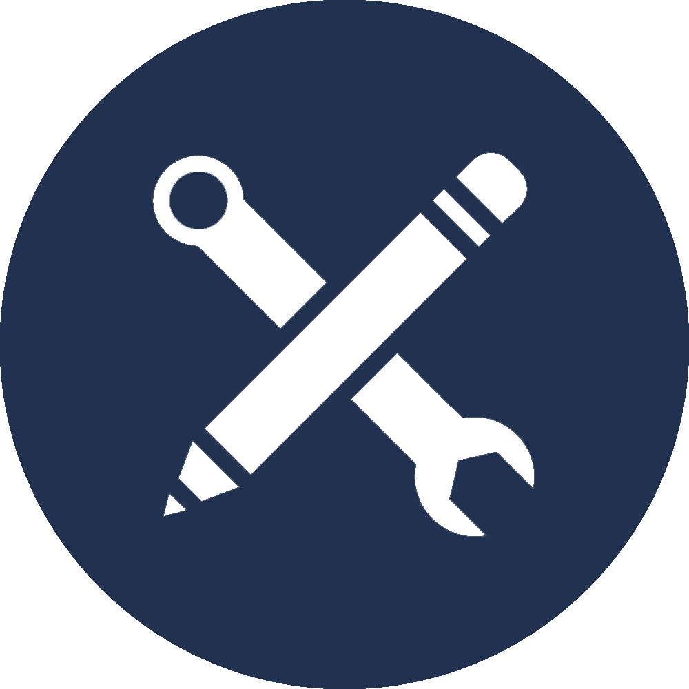 a picture of pencil with spanner