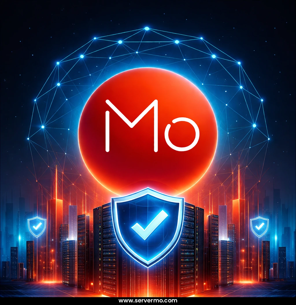 servermo logo with dedicated servers and shield representing ddos protected servers