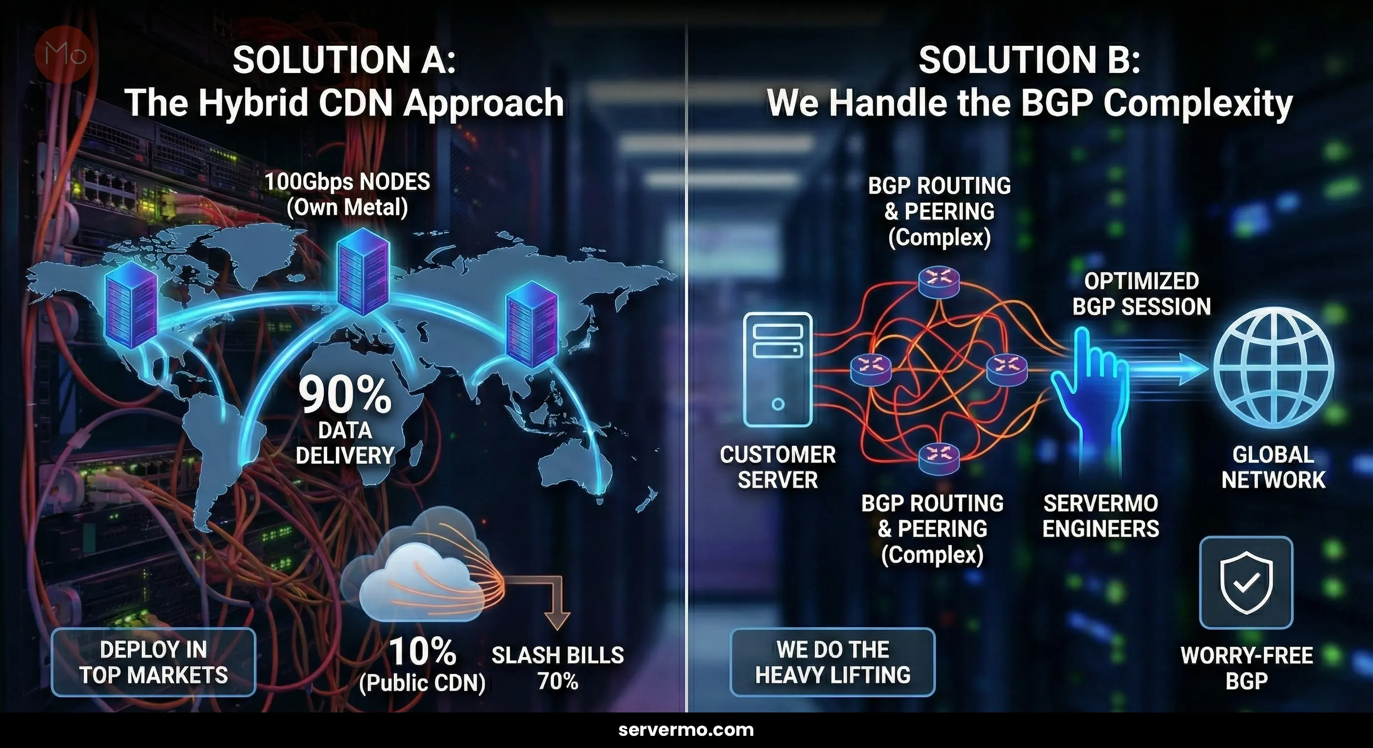 Hybrid CDN and BGP Anycast Diagram